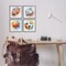 Stupell Industries Modern Splash Sports Balls 4pc Framed Giclee Wall Art Set Design by LSR Design Studio